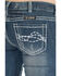 Cowgirl Tuff Women's Edgy Bootcut Jean, Blue, hi-res