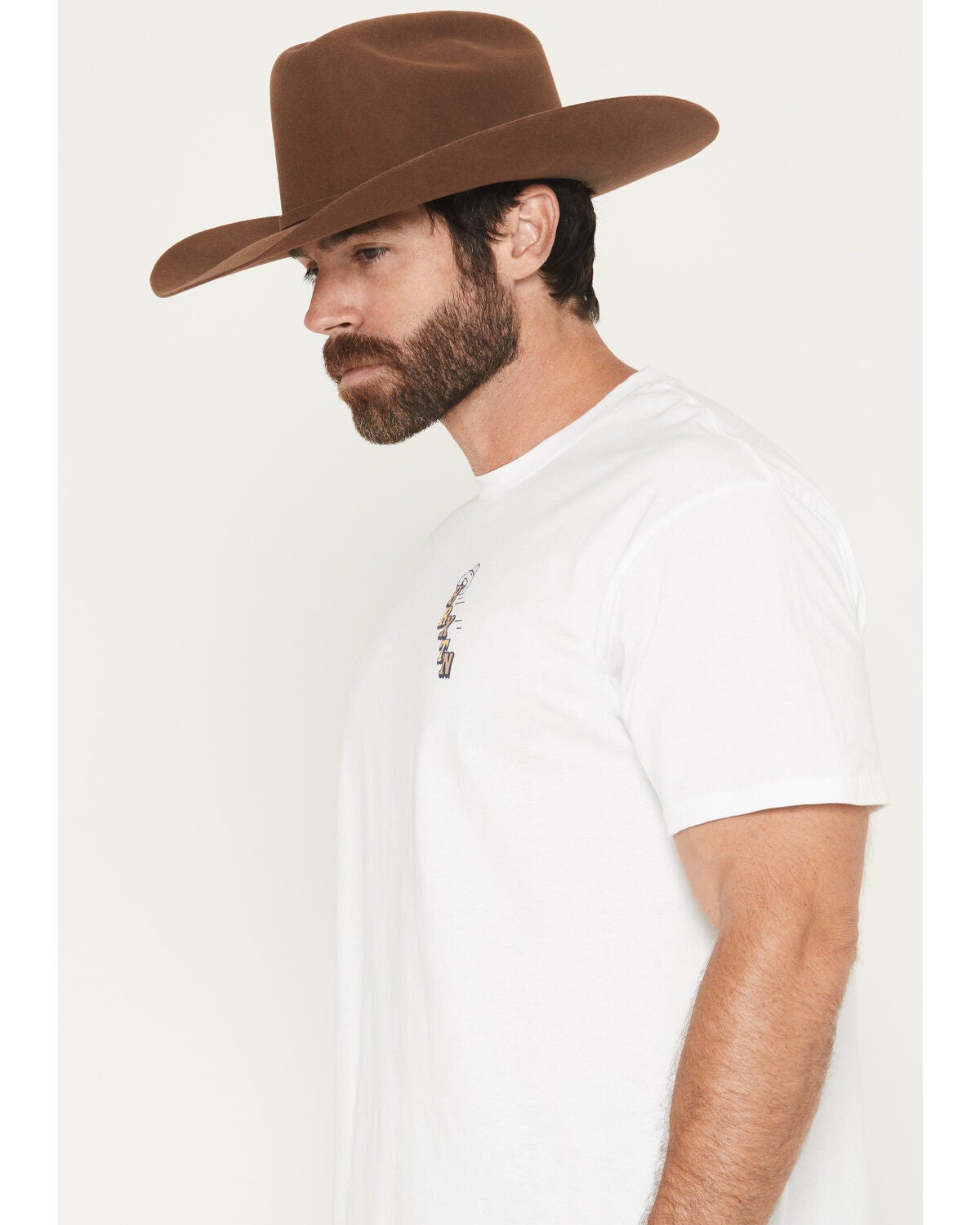 Image #3 - Brixton Men's Buck Club Short Sleeve Graphic T-Shirt, White, hi-res