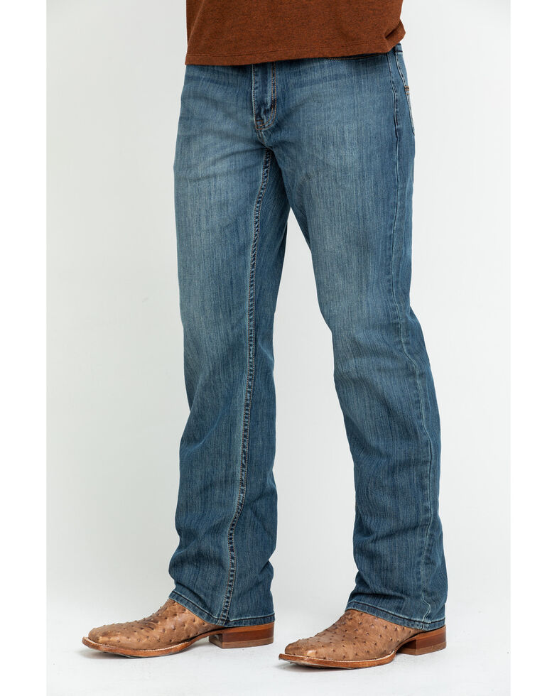 Cody James Men's Bozeman Medium Wash Stretch Slim Bootcut Jeans , Indigo, hi-res