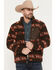 Image #1 - Cody James Men's Izard Southwestern Print Sherpa Zip Jacket, Brown, hi-res