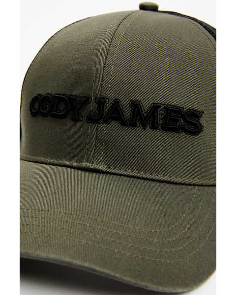 Image #2 - Cody James Men's Embroidered Logo Mesh Back Ball Cap, Olive, hi-res
