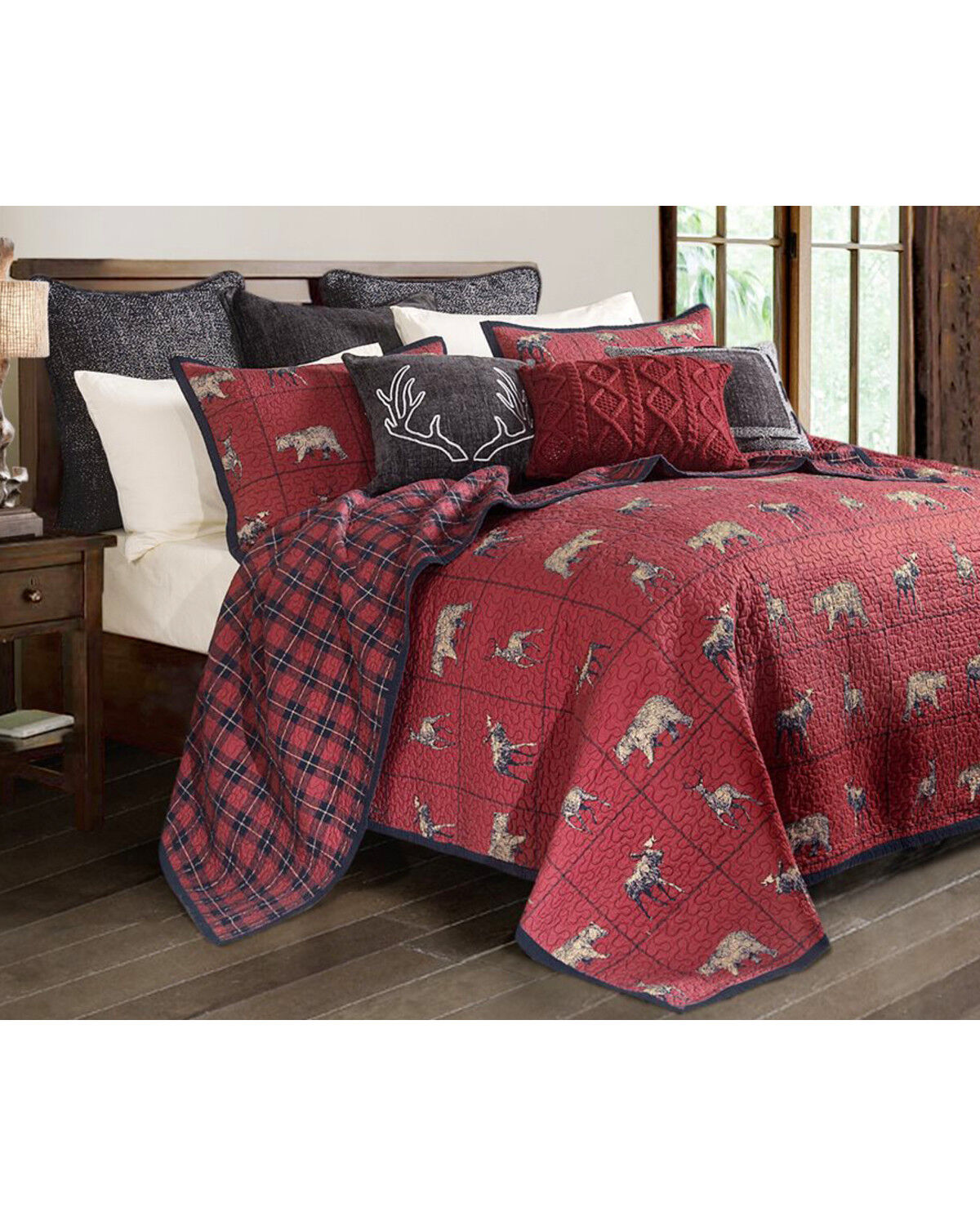 Image #1 - HiEnd Accents Woodland Plaid King Quilt Set, Multi, hi-res