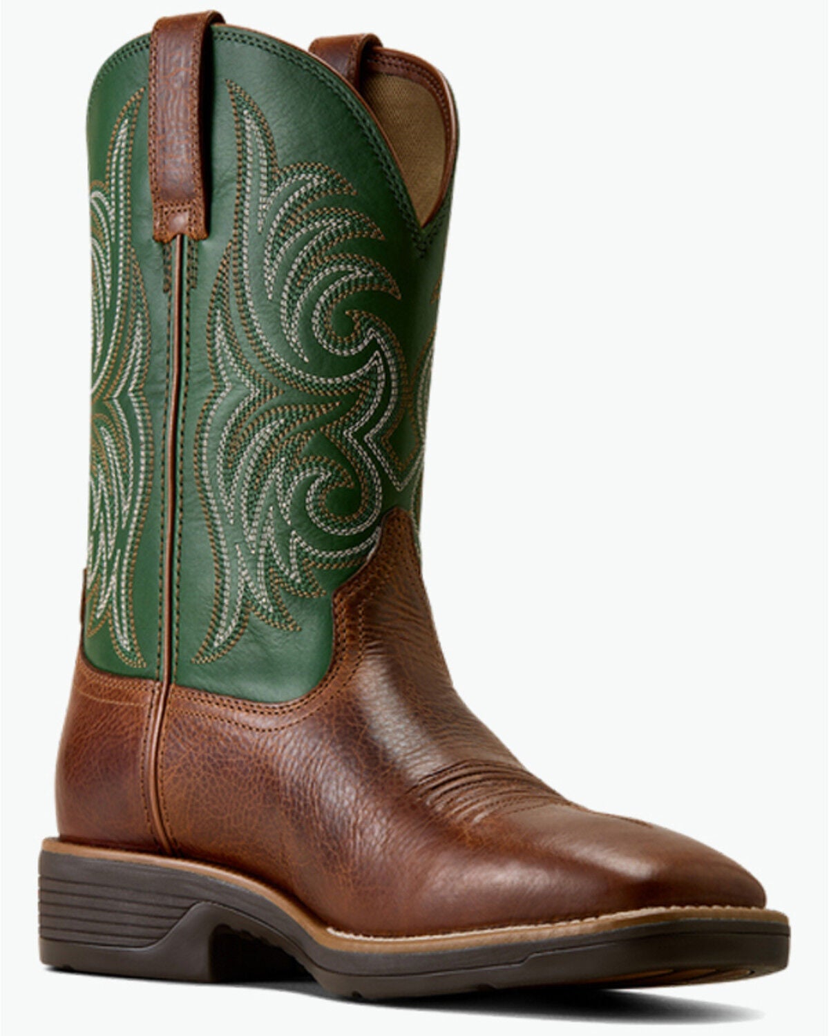 Ariat Men's Ranger Performance Western Boots - Broad Square Toe, Brown, hi-res