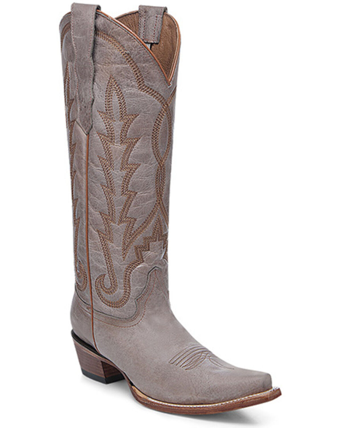 Image #1 - Circle G Women's Embroidered Tall Western Boots - Snip Toe, Sand, hi-res