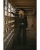 Wrangler Women's Long Sleeve Snap Stretch Western Top, Black, hi-res