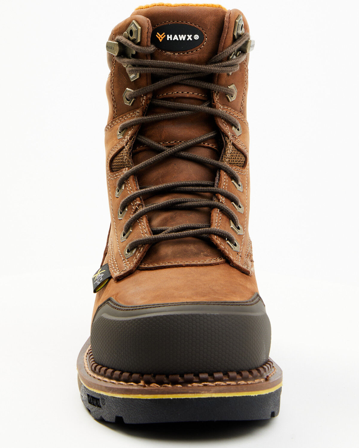 Image #4 - Hawx Men's 8" Crew Chief Internal Internal Met Guard Work Boots - Composite Toe, Brown, hi-res