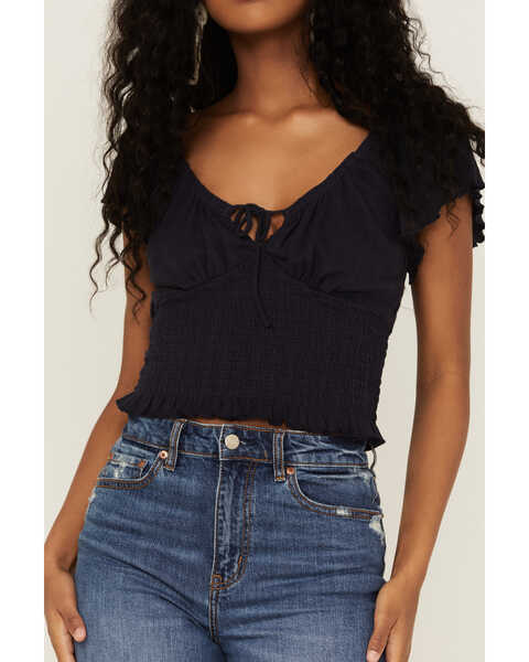 Image #3 - Patrons of Peace Women's Hyland Knit Top, Navy, hi-res