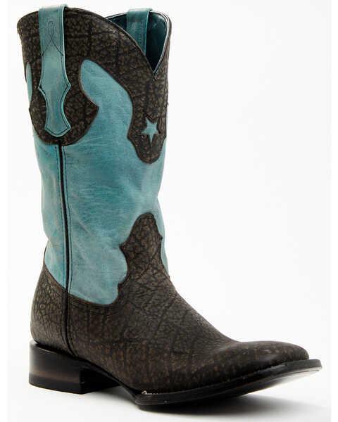 Ferrini Men's Acero Cowboy Boots - Square Toe, Black, hi-res