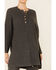 Free People Women's Around The Clock Henley Top , Charcoal, hi-res