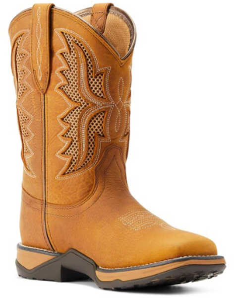 Ariat Women's Anthem VentTEK Waterproof Western Boots - Broad Square Toe, Brown, hi-res