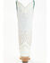 Image #5 - Corral Women's Crystal Embroidered Tall Western Boots - Snip Toe, White, hi-res