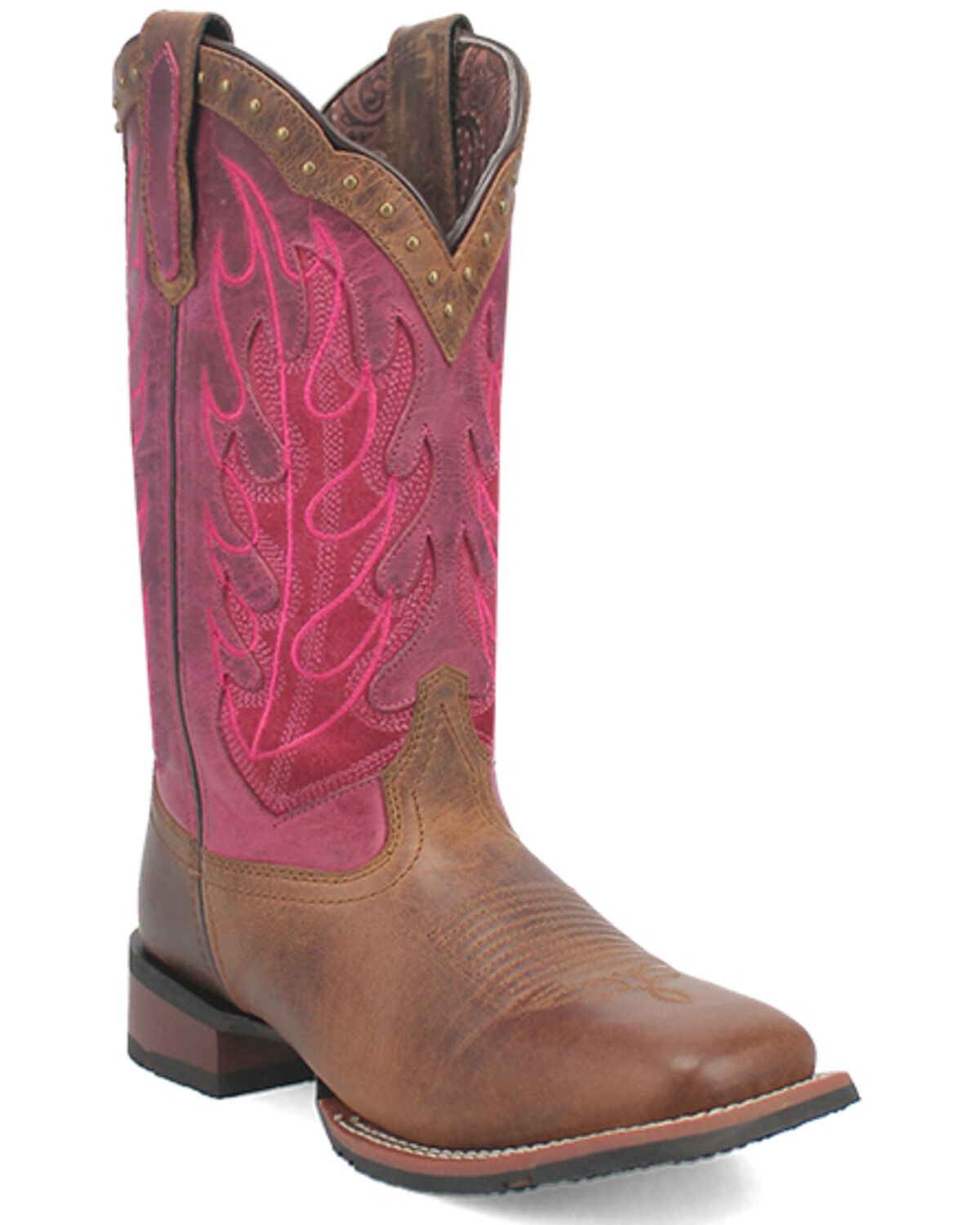 Image #1 - Laredo Women's Faye Western Boots - Broad Square Toe, Tan, hi-res