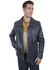 Scully Men's Denim Lamb Leather Retro Jacket, Indigo, hi-res