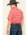 Wrangler 20X Men's Advanced Comfort Red Plaid Short Sleeve Western Shirt , Red, hi-res