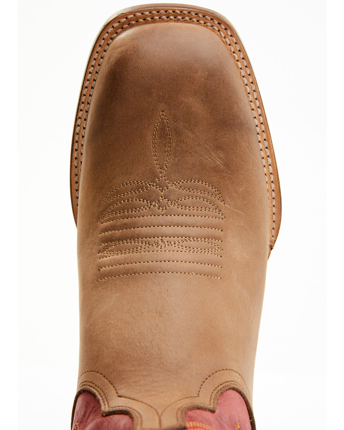 Image #6 - Lucchese Men's Gordon Western Boot - Broad Square Toe, Tan, hi-res