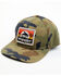 Image #1 - Wrangler Men's Sunset Logo Patch Camo Mesh-Back Ball Cap , Camouflage, hi-res