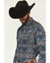 Image #2 - Moonshine Spirit&reg; Men's Show Stopper Floral Print Long Sleeve Snap Western Shirt, Blue, hi-res