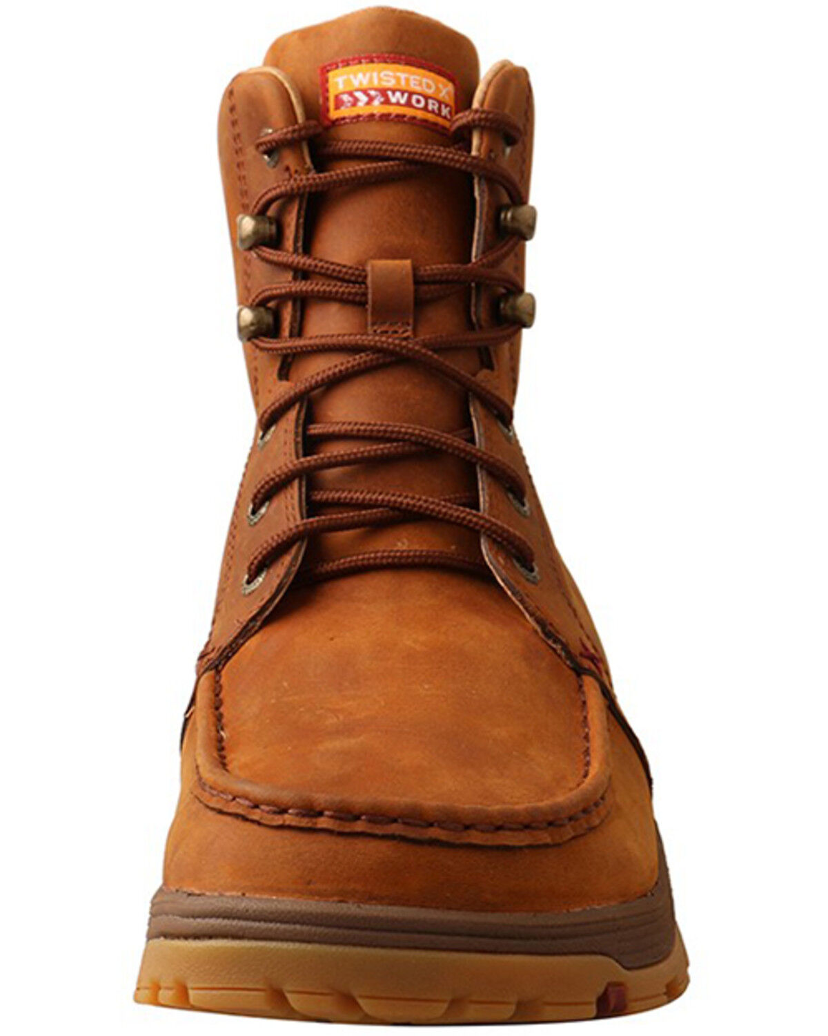 Image #4 - Twisted X Men's 6" Lace-Up Work Boots - Soft Toe, Brown, hi-res