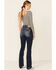 Sailey Women's Thick Stitch Bootcut Jeans, Blue, hi-res