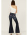 Image #1 - Shyanne Women's Mr. Flare Stars & Stripes Flare Jeans , Dark Wash, hi-res