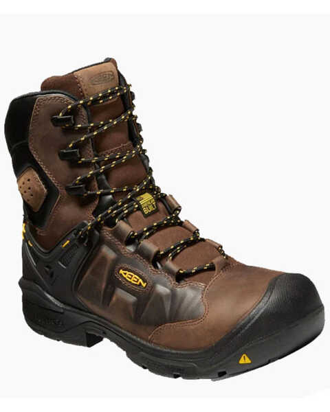 Image #1 - Keen Men's Dover Waterproof Work Boots - Composite Toe, Brown, hi-res