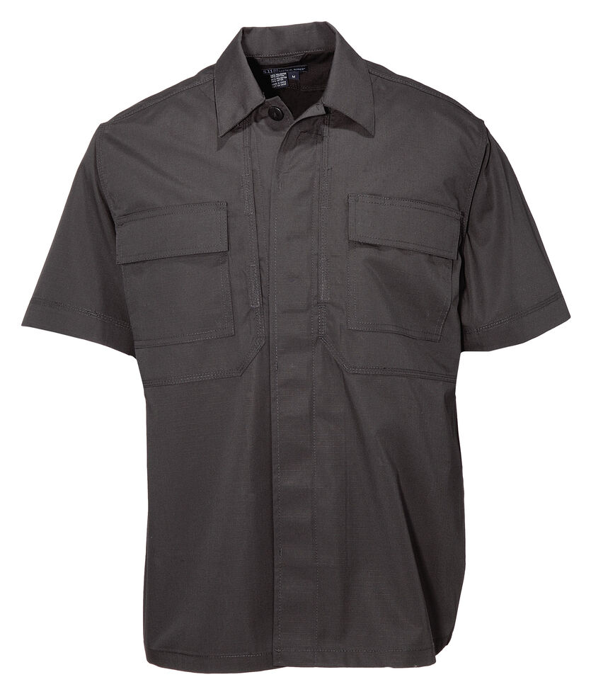 5.11 Tactical Taclite TDU Short Sleeve Shirt, Black, hi-res