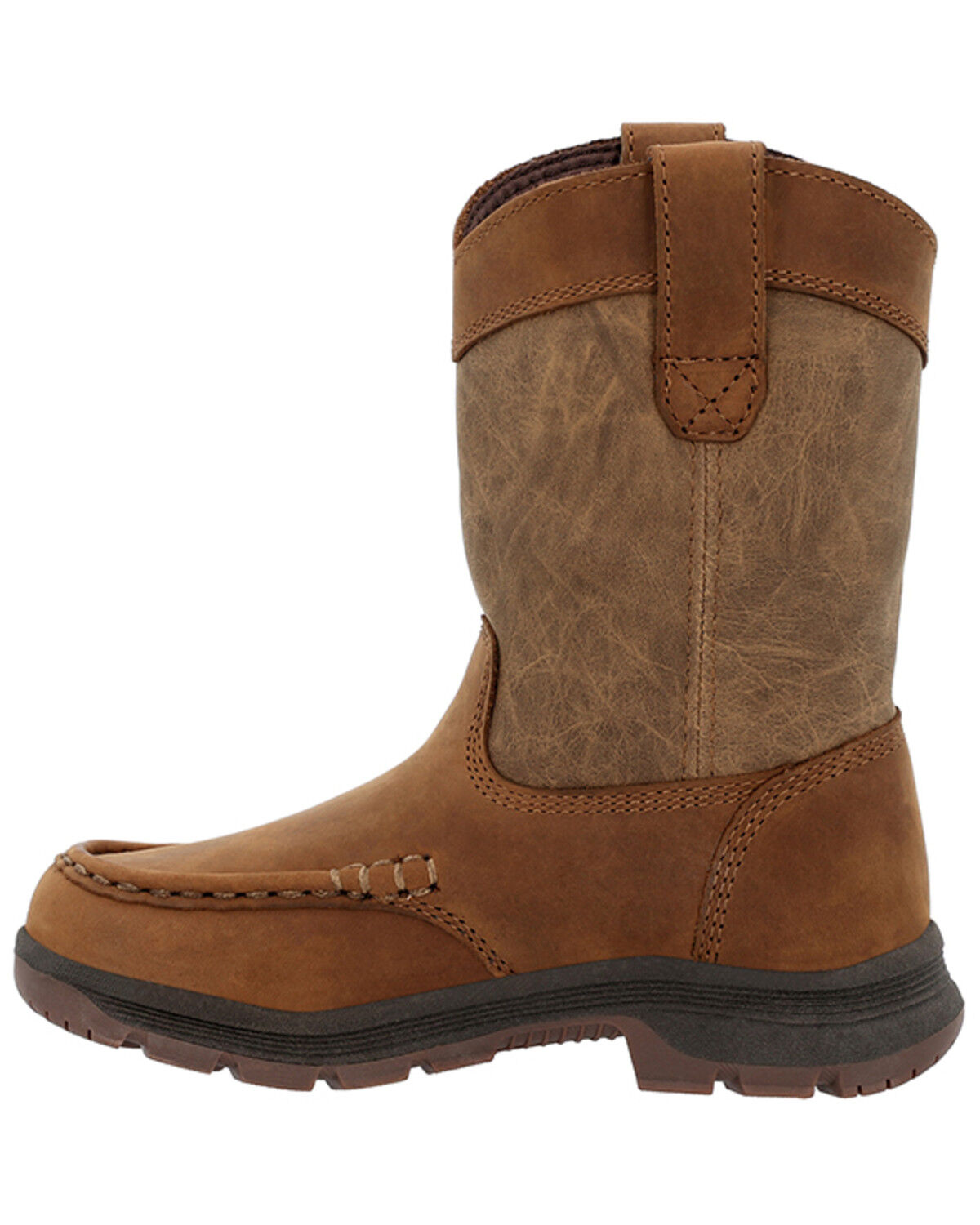 Image #3 - Georgia Boot Boys' Athens Superlyte Western Boots - Broad Square Toe, Brown, hi-res
