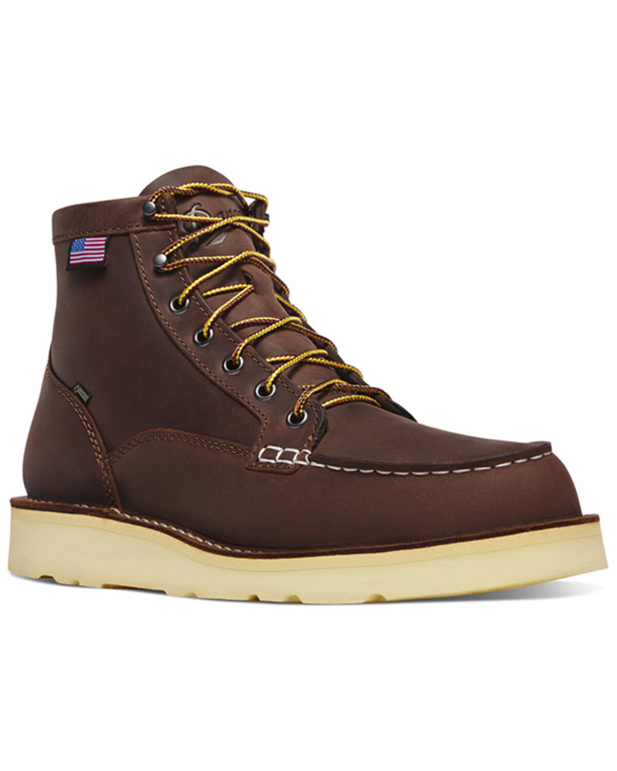Image #1 - Danner Men's 6" Bull Run Moc Work Boots - Soft Toe, Brown, hi-res