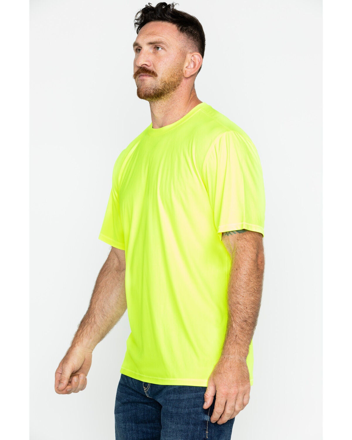 Image #4 - Hawx Men's Short Sleeve Color-Enhanced Cooling Work Tee, Yellow, hi-res