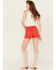 Image #3 - Rolla's Women's High Rise Duster Shorts , Red, hi-res
