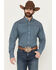Image #1 - Cinch Men's Geo Print Long Sleeve Button-Down Stretch Western Shirt, Blue, hi-res