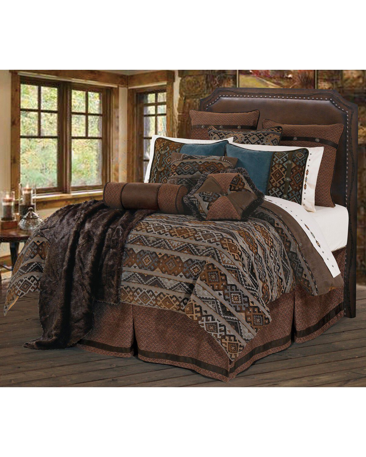 HiEnd Accents Rio Grande Full Size Bedding Set - 7 Piece, Multi, hi-res