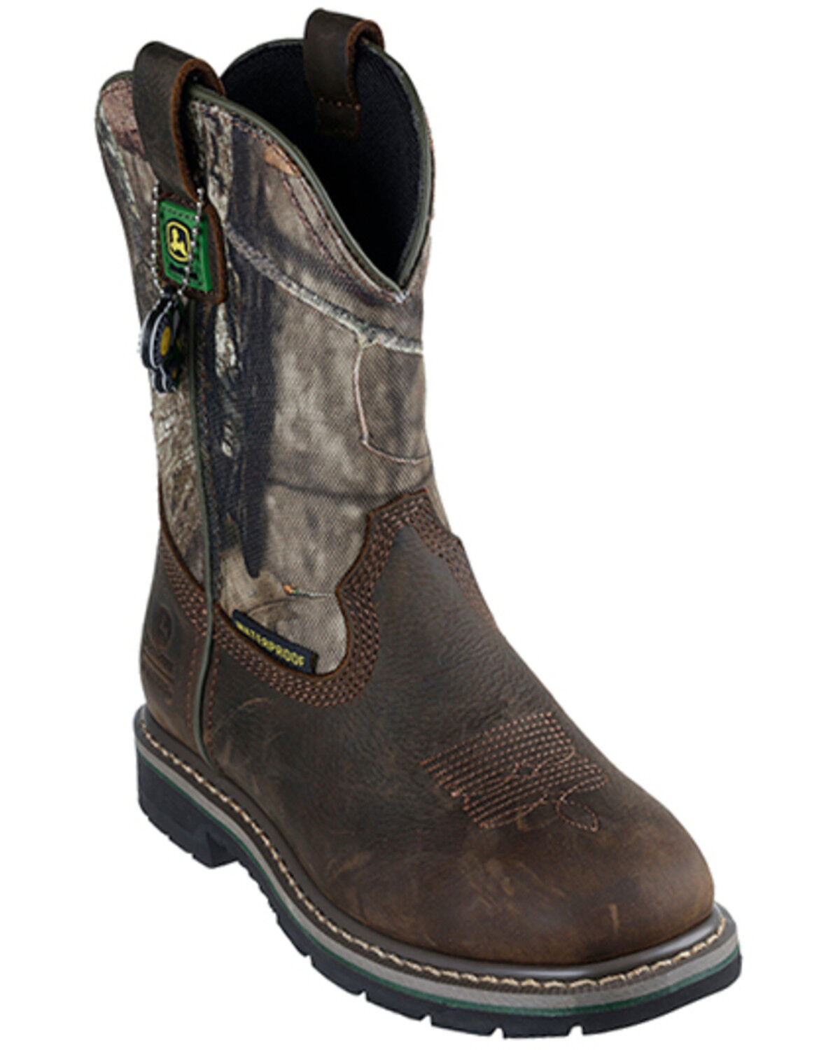 Image #1 - Skechers X John Deere Boys' Moss Burrow Waterproof Boots - Round Toe, Camouflage, hi-res