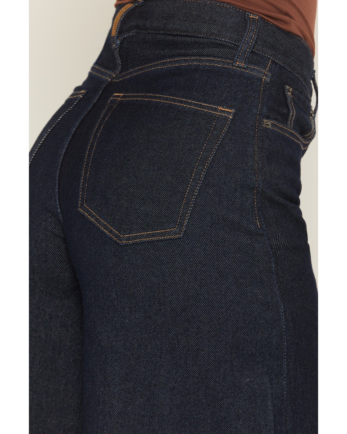 Image #4 - Ariat Women's Jazmine Dark Wash High Rise Super Wide Leg Stretch Denim Jeans, Dark Wash, hi-res