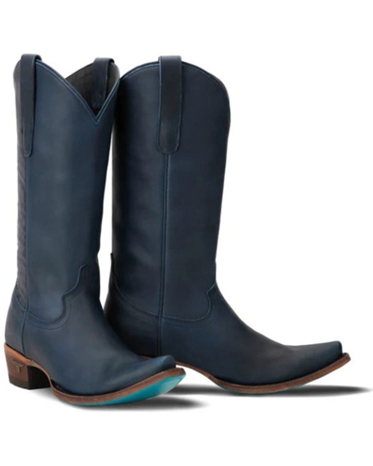 Image #1 - Lane Women's Emma Jane Tall Western Boots - Snip Toe, Navy, hi-res