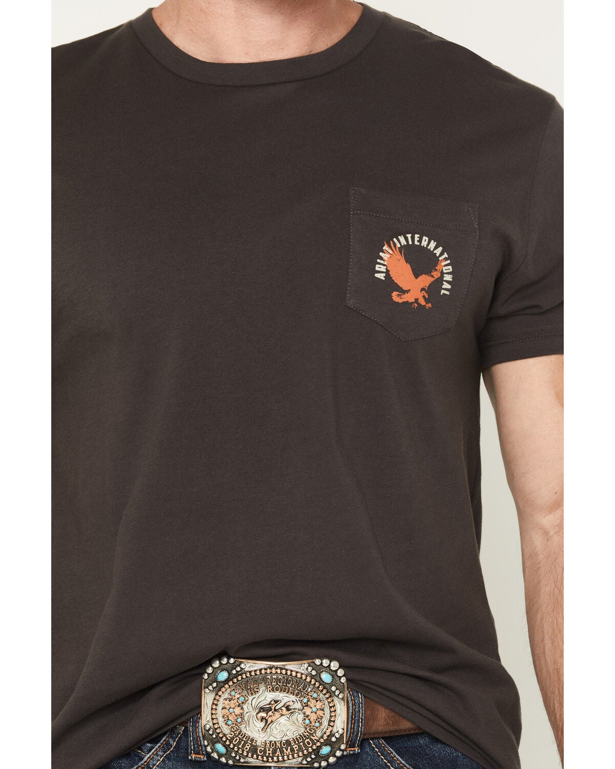 Image #3 - Ariat Men's Eagle Short Sleeve Graphic T-Shirt, Black, hi-res