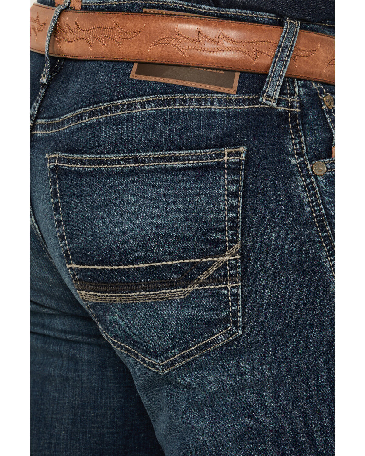 Image #4 - Ariat Men's Boot Barn Exclusive M7 Randolf Dayne Medium Wash Slim Straight Stretch Denim Jeans, Medium Wash, hi-res