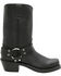 Image #2 - Durango Women's Black Harness Western Boots - Square Toe, Black, hi-res