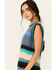Image #2 - Molly Bracken Women's Striped Sleeveless Sweater Vest, Green, hi-res