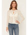 Image #1 - Shyanne Women's Hadley Long Sleeve Lace Keyhole Top, Natural, hi-res