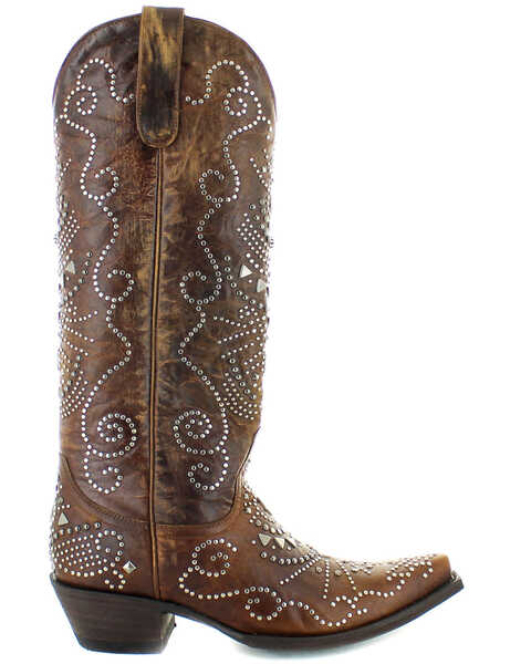 Image #2 - Old Gringo Women's Alyssa Western Boots - Snip Toe, Brown, hi-res