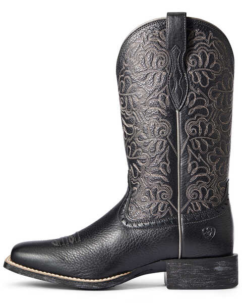 Image #2 - Ariat Women's Round Up Remuda Western Boots - Broad Square Toe, Black, hi-res