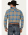 Image #4 - Pendleton Men's Wyatt Plaid Print Long Sleeve Pearl Snap Western Shirt, Blue, hi-res