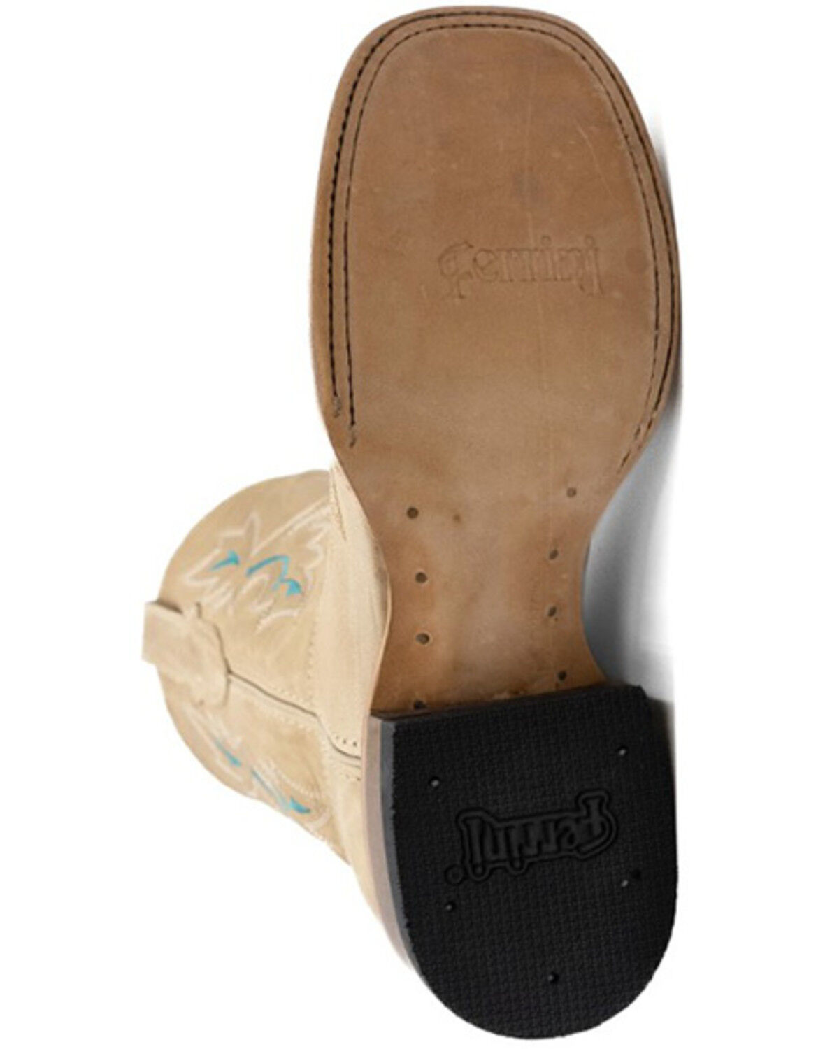 Image #7 - Ferrini Women's Betsy Short Western Boots - Broad Square Toe, Tan, hi-res