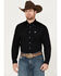 Image #1 - Cinch Men's Solid Black Button Down Western Shirt - Big & Tall, Black, hi-res