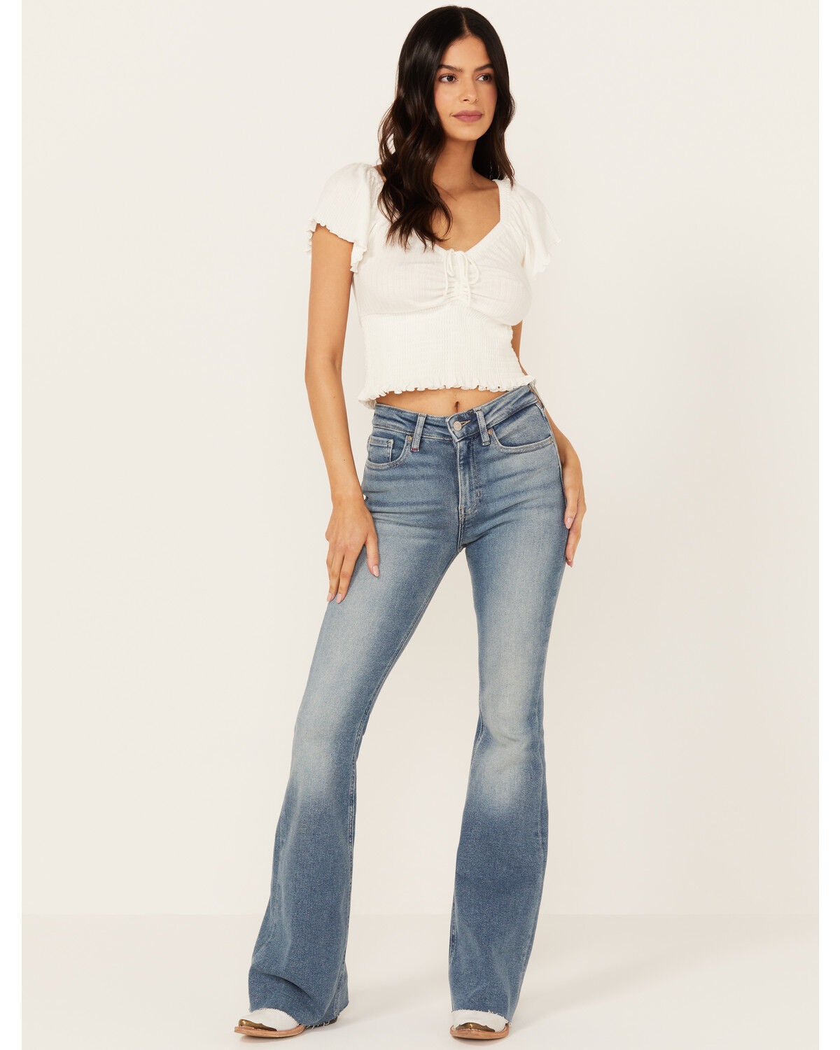 Image #1 - Idyllwind Women's Barnwell Medium Wash High Rise Flare Stretch Denim Jeans, Medium Wash, hi-res