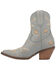 Image #3 - Dingo Women's Primrose Embroidered Leather Western Fashion Booties - Snip Toe , Blue, hi-res