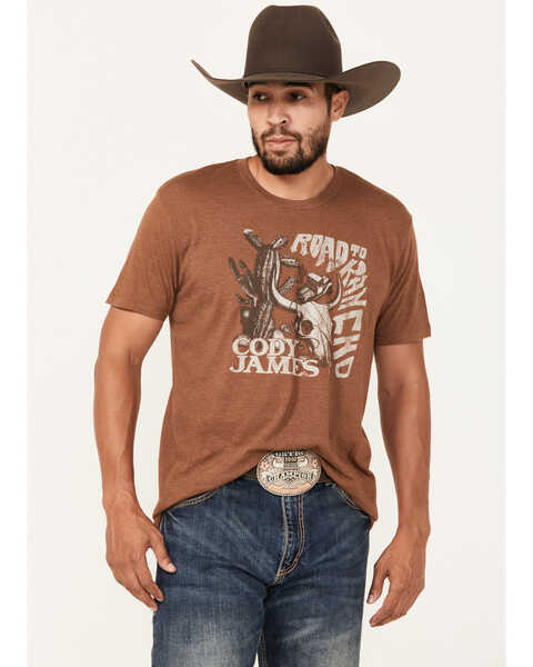 Cody James Men's Road To Rancho Short Sleeve Graphic T-Shirt, Lt Brown, hi-res