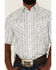 Image #3 - Rough Stock By Panhandle Men's Southwestern Stripe Short Sleeve Pearl Snap Western Shirt , Turquoise, hi-res