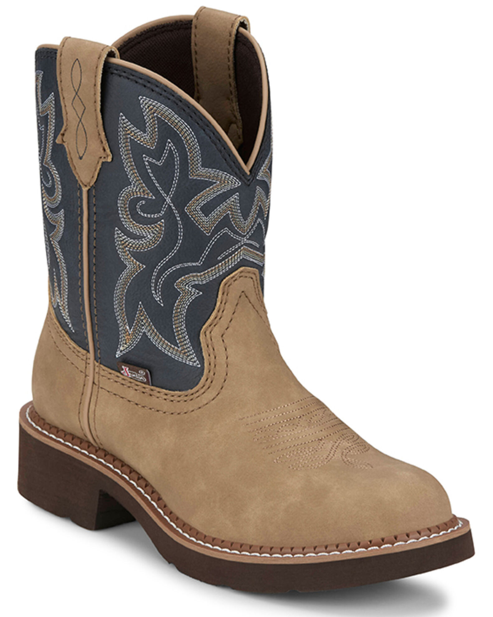 Justin round toe womens boots top